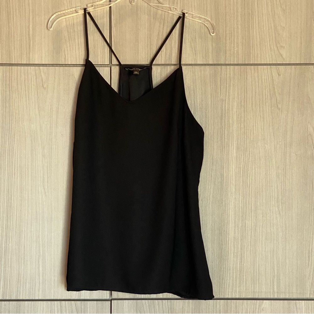 Banana Republic Thin Strap Tank Blouse Black XL